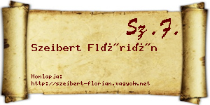 Szeibert Flórián névjegykártya